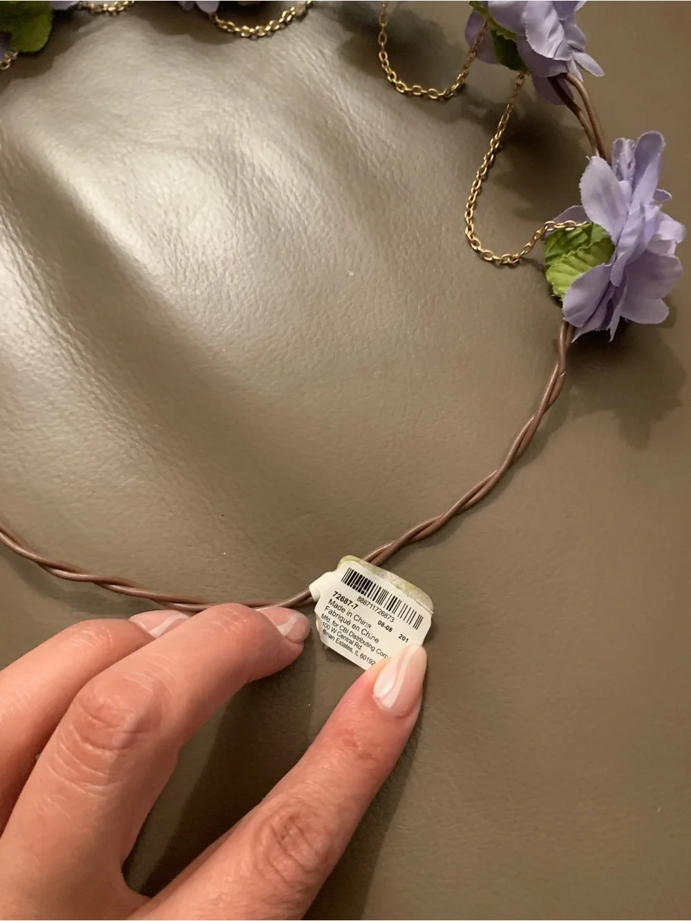 Claire's Lavender Floral 🪻Halo with Gold 💛Accent Chain